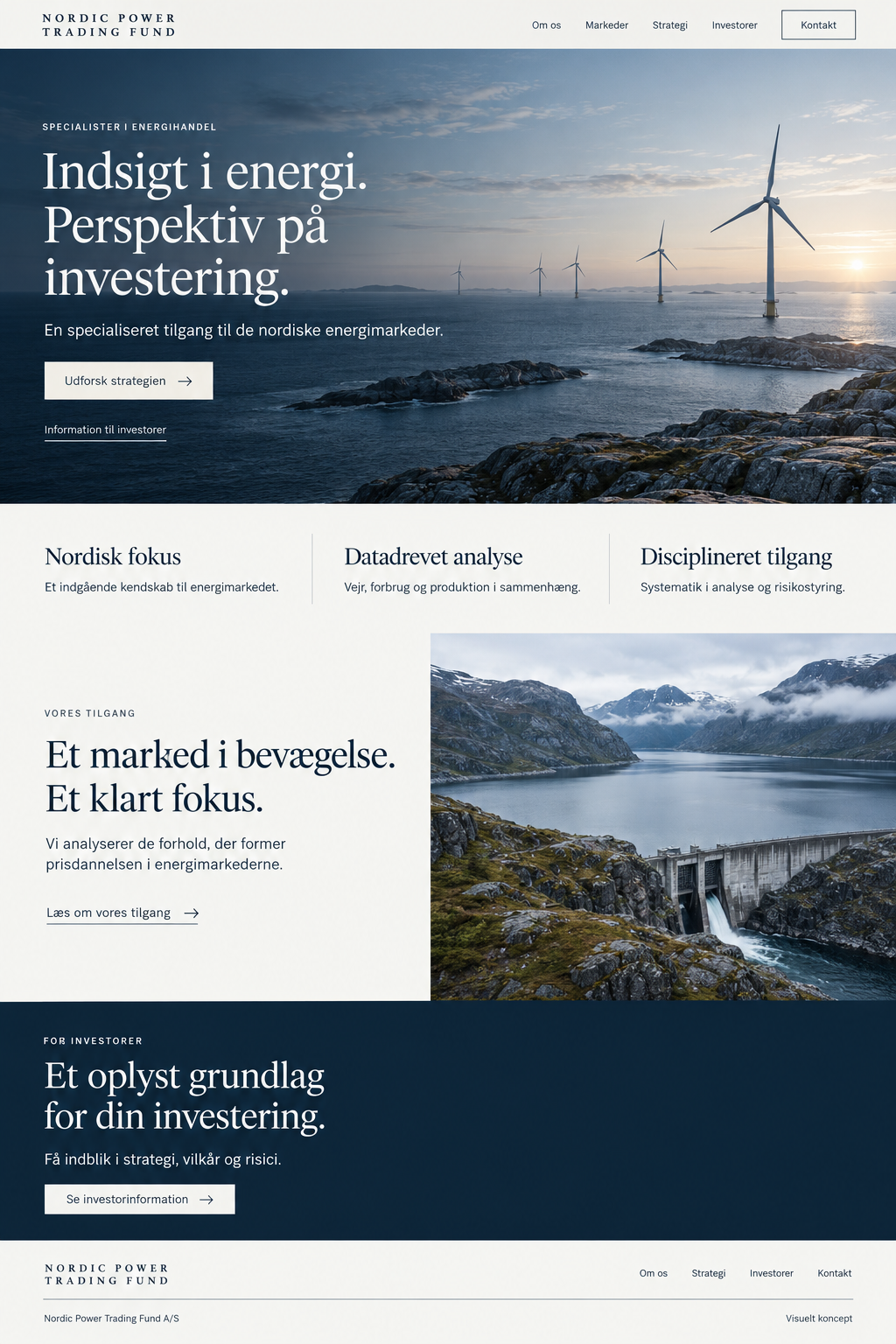 Homepage concept, proposed website design concept